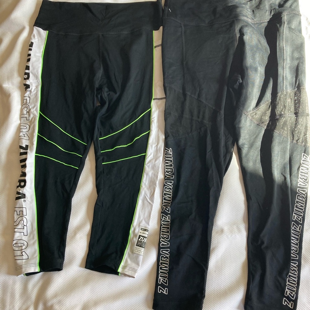 Zumba Fitness set of 2 Black Leggings